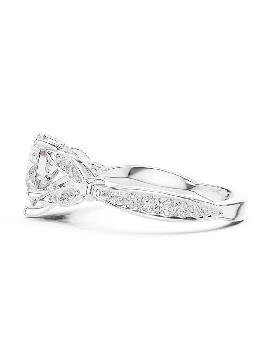 Anillo de compromiso - piedras laterales - AMORE188-PE-LG