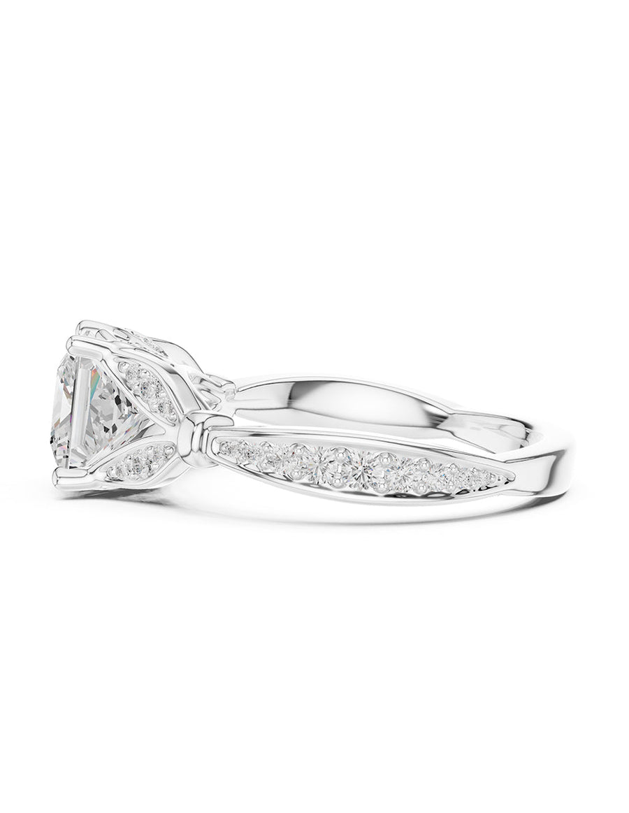 Anillo de compromiso - piedras laterales - AMORE188-PR-LG