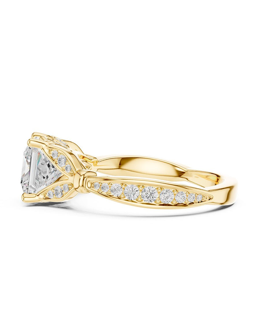 Anillo de compromiso - piedras laterales - AMORE188-PR-LG