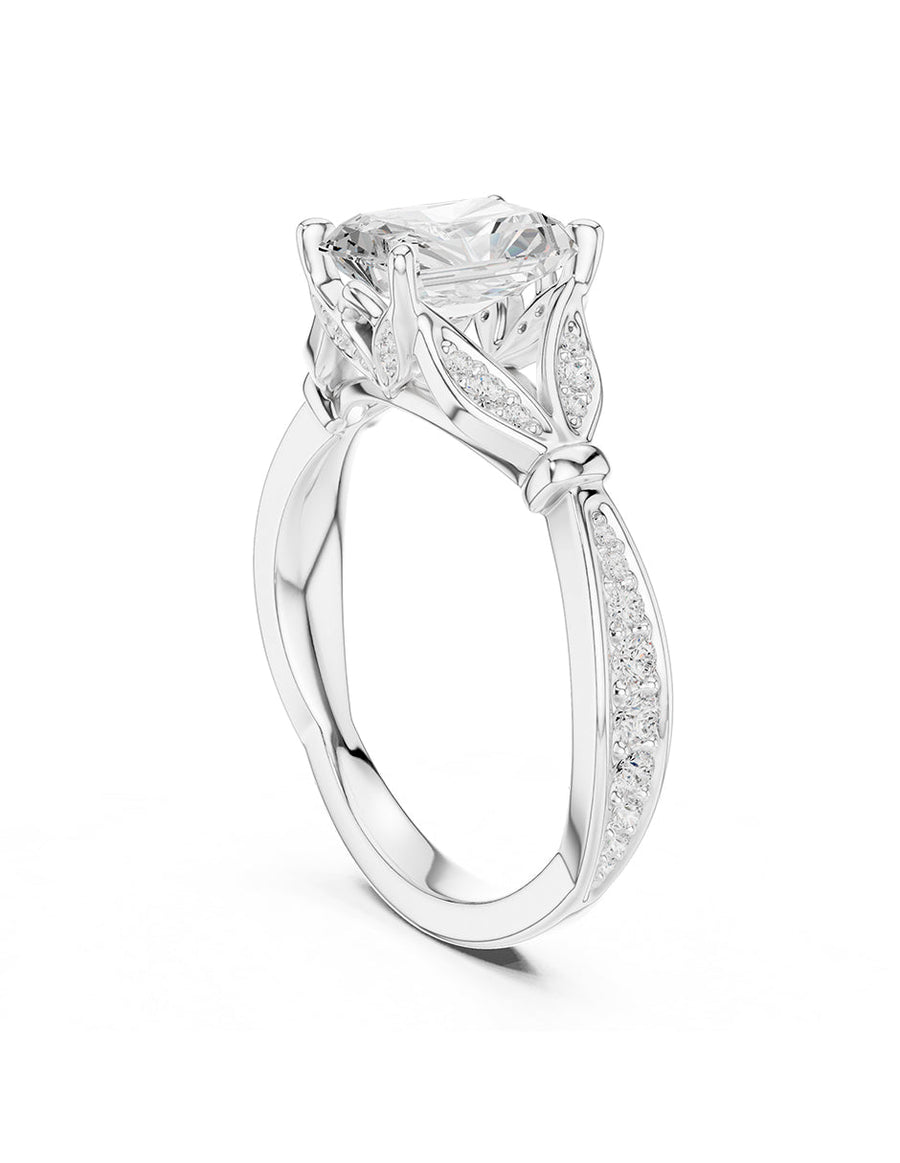 Anillo de compromiso - piedras laterales - AMORE188-RA-LG