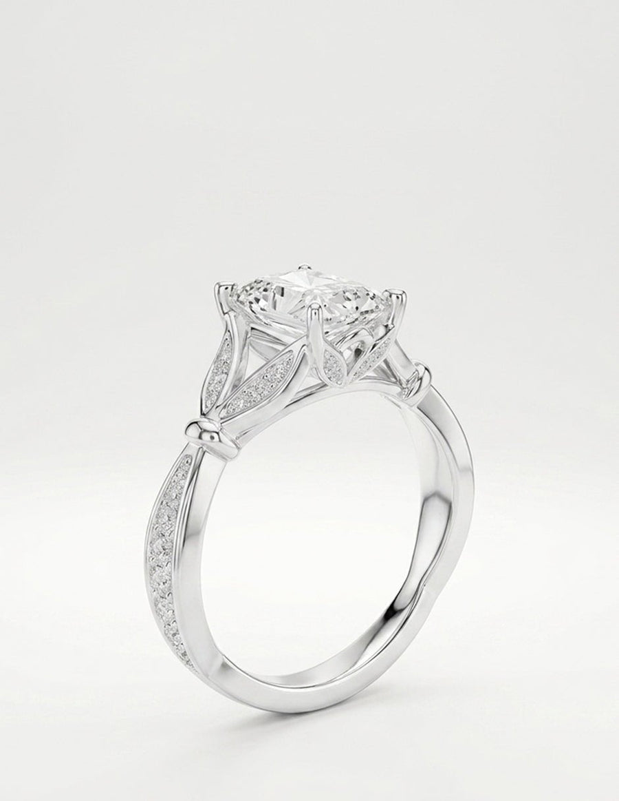 Anillo de compromiso - piedras laterales - AMORE188-RA-LG