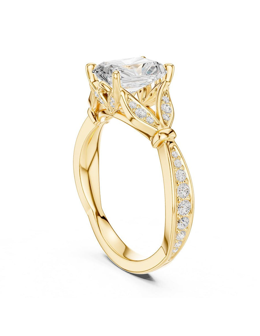 Anillo de compromiso - piedras laterales - AMORE188-RA-LG