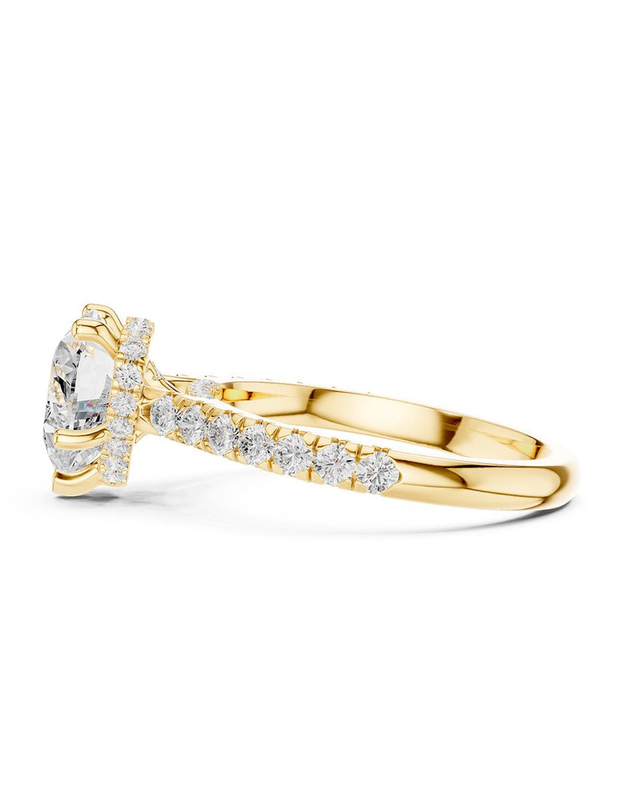 Anillo de compromiso - piedras laterales - AMORE189-HE-LG
