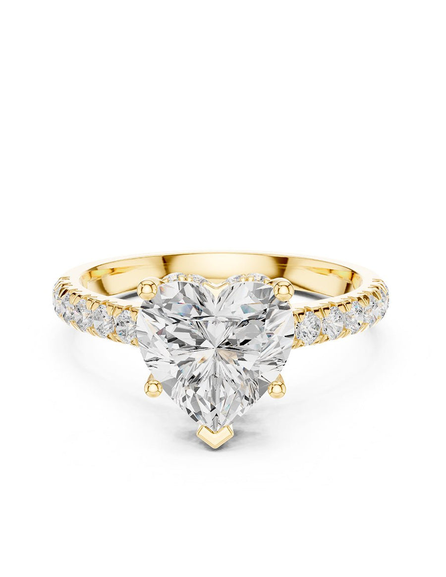 Anillo de compromiso - piedras laterales - AMORE189-HE-LG