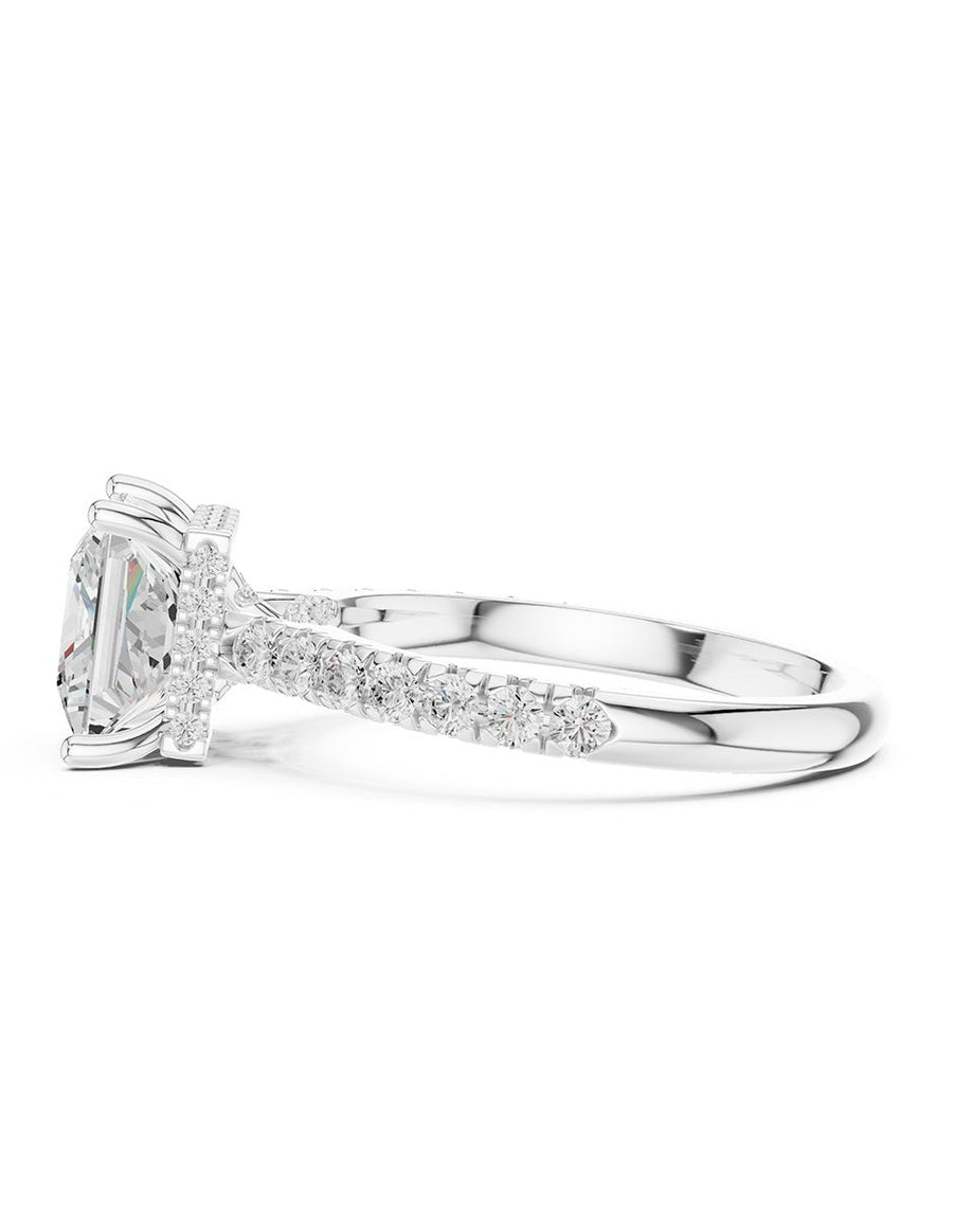 Anillo de compromiso - piedras laterales - AMORE189-PR-LG