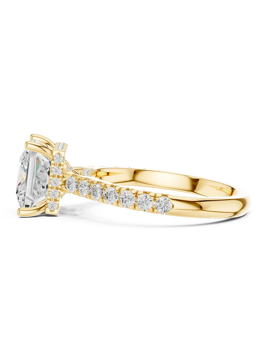 Anillo de compromiso - piedras laterales - AMORE189-PR-LG