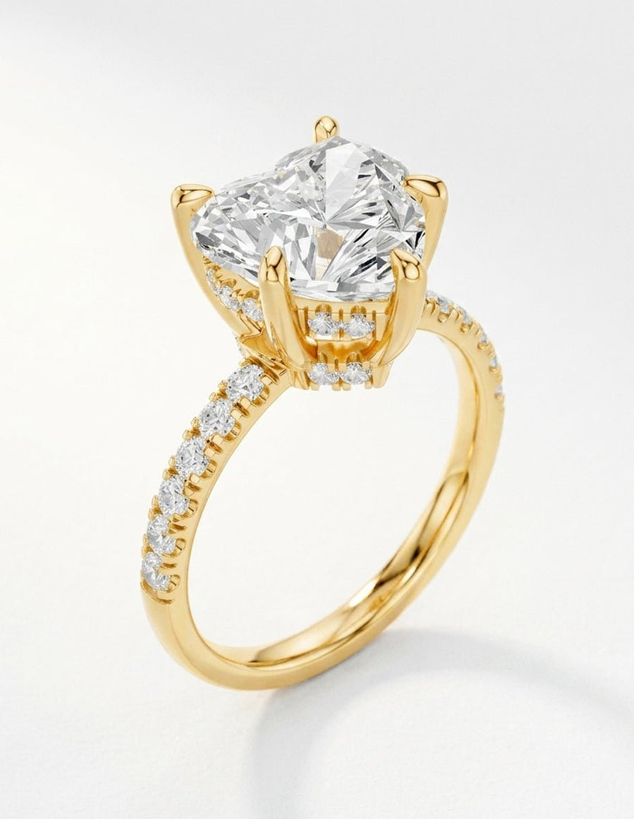 Anillo de compromiso - piedras laterales - AMORE190-HE-LG