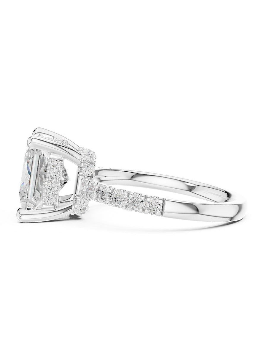 Anillo de compromiso - piedras laterales - AMORE190-PR-LG