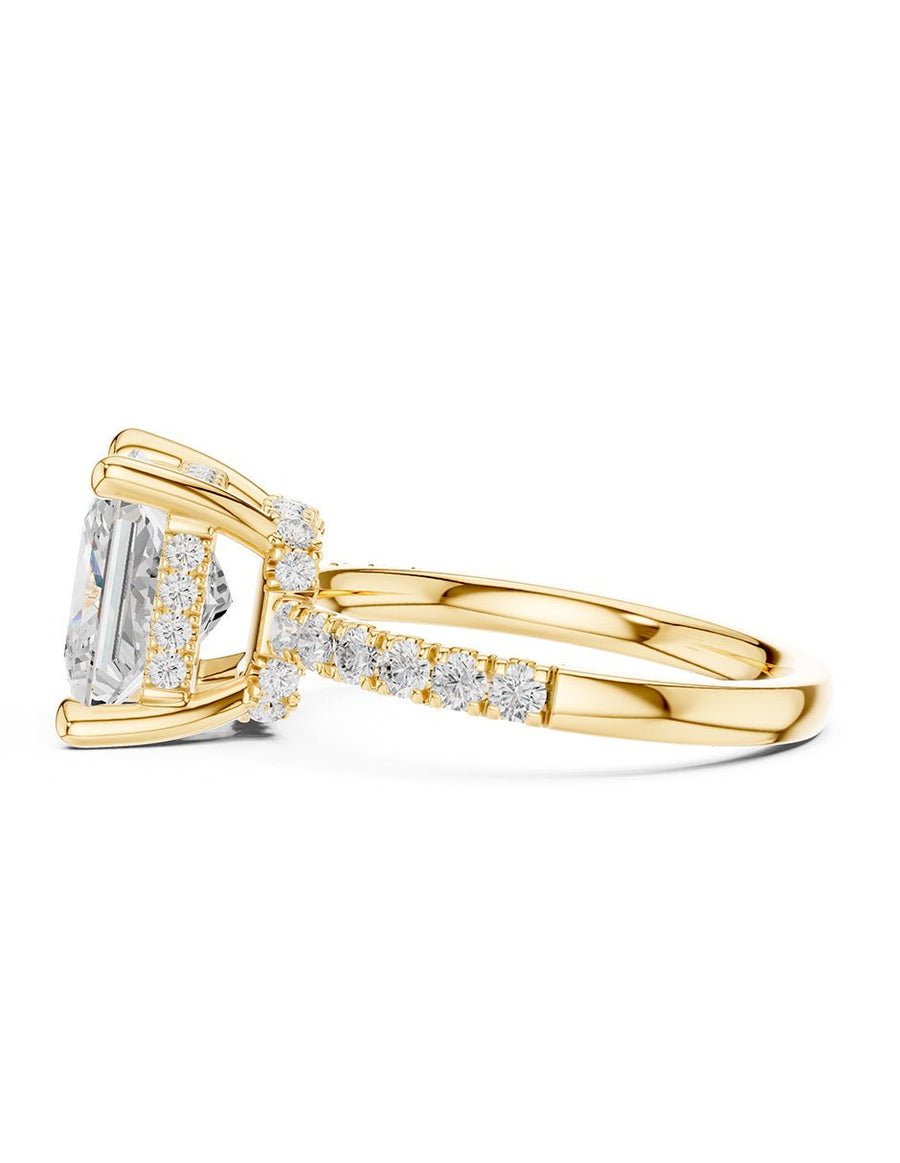 Anillo de compromiso - piedras laterales - AMORE190-PR-LG