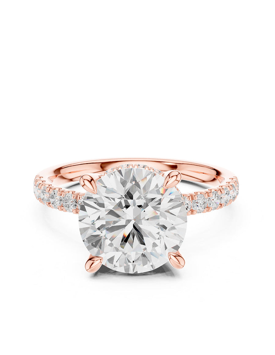 Montura para personalizar - piedras laterales - AMORE190-RD