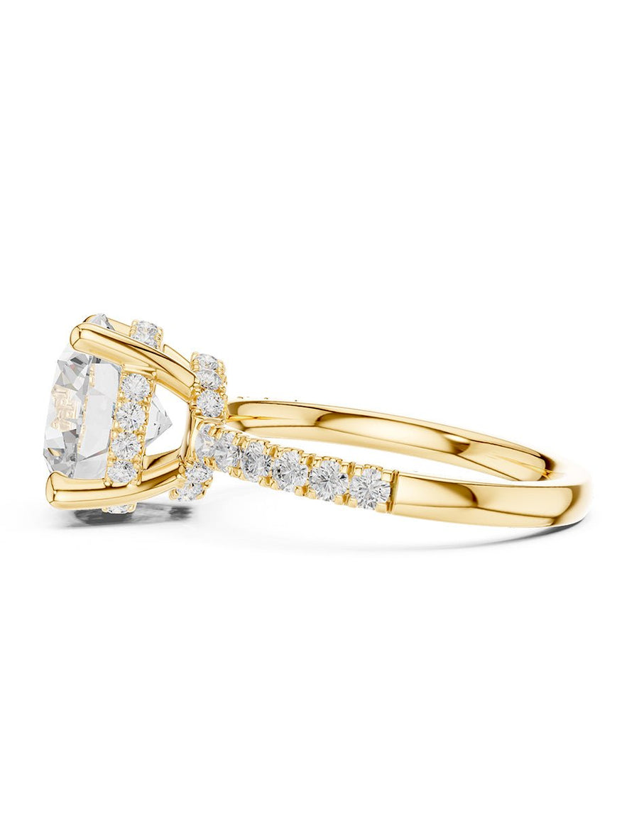 Anillo de compromiso - piedras laterales - AMORE190-RD-LG