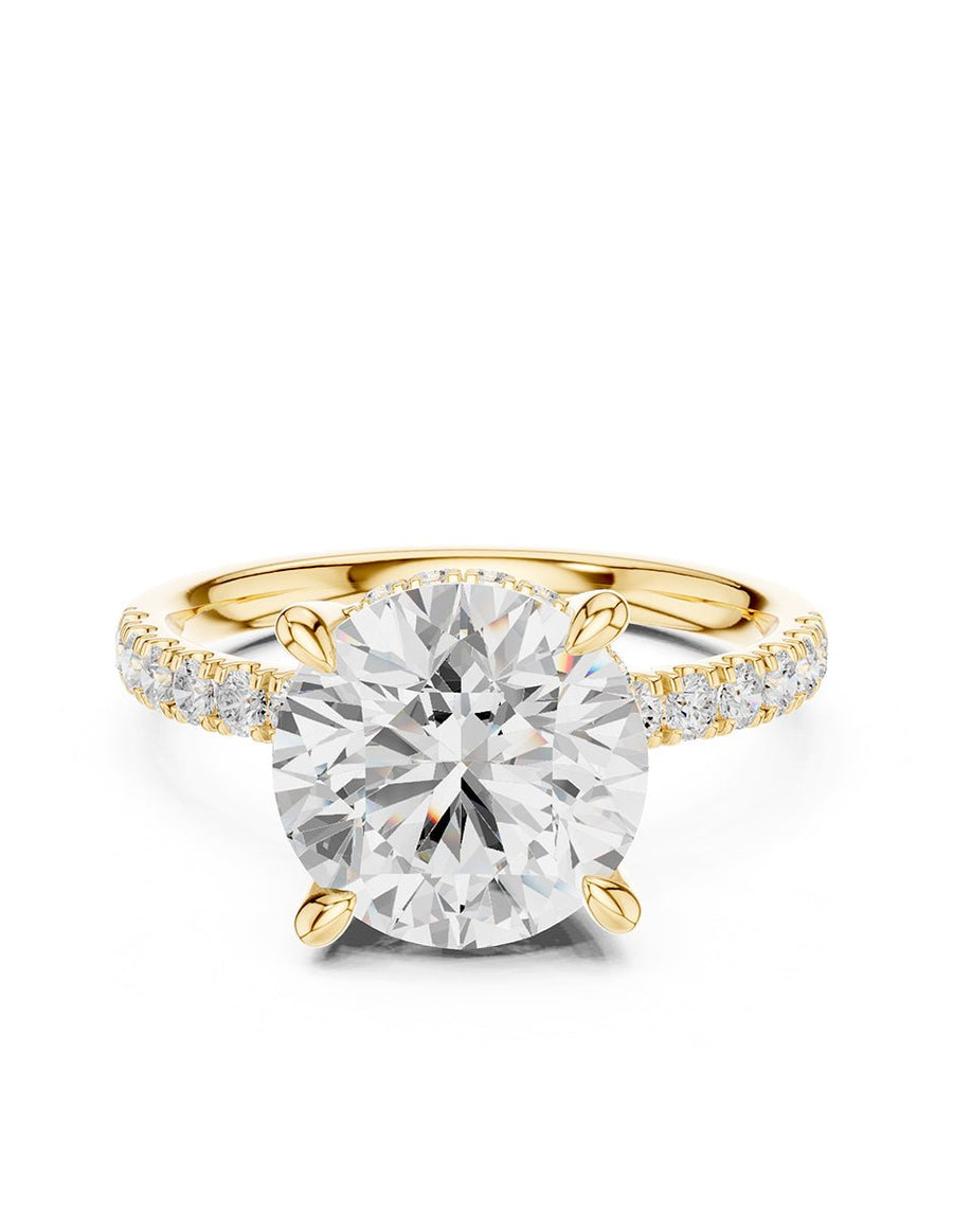 Anillo de compromiso - piedras laterales - AMORE190-RD-LG