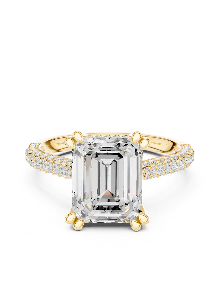 Montura para personalizar - piedras laterales - AMORE191-EM