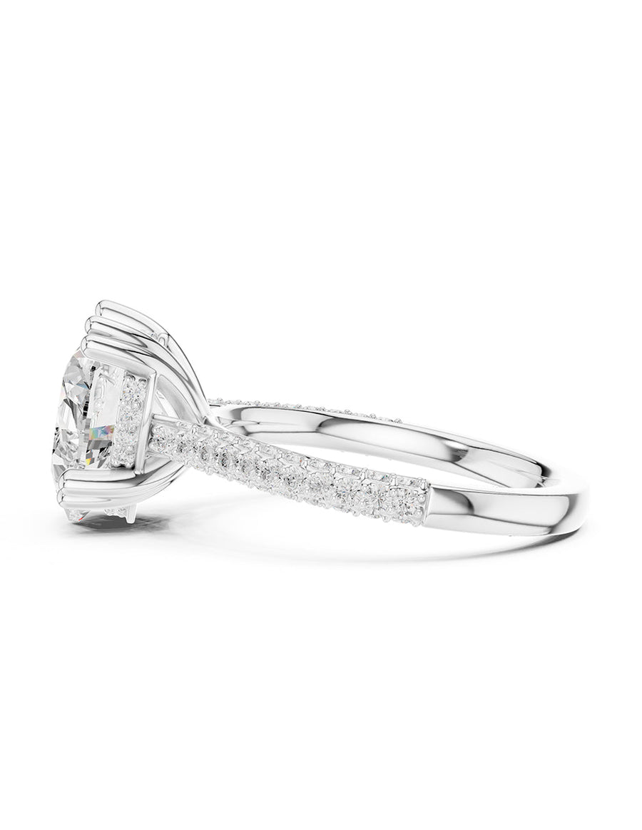 Anillo de compromiso - piedras laterales - AMORE191-HE-LG