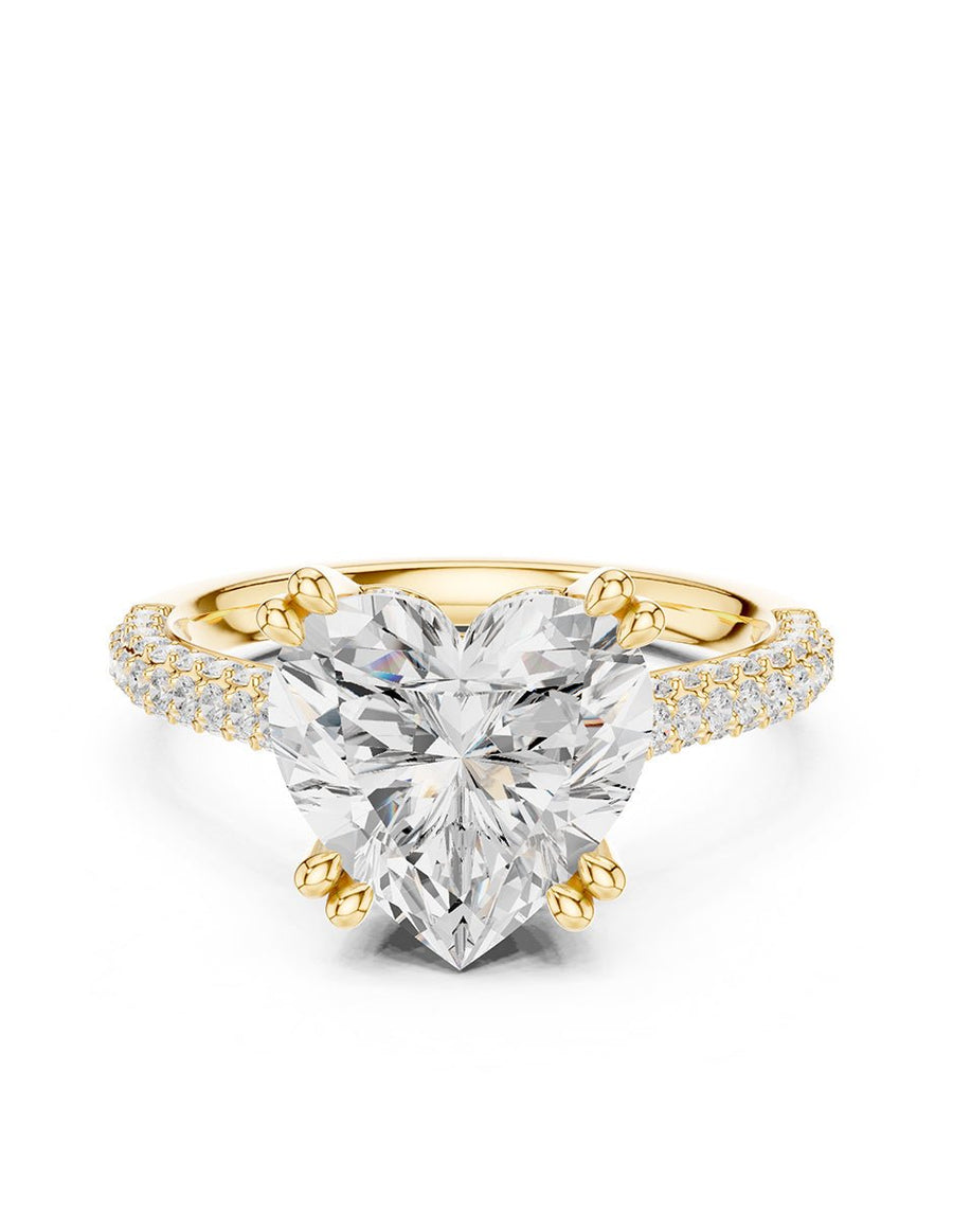 Anillo de compromiso - piedras laterales - AMORE191-HE-LG