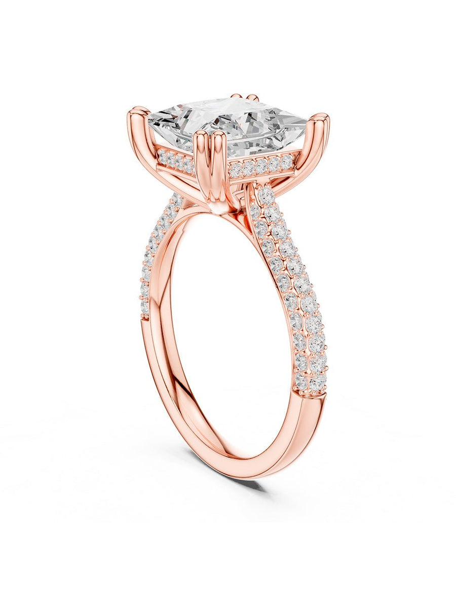 Anillo de compromiso - piedras laterales - AMORE191-PR-LG