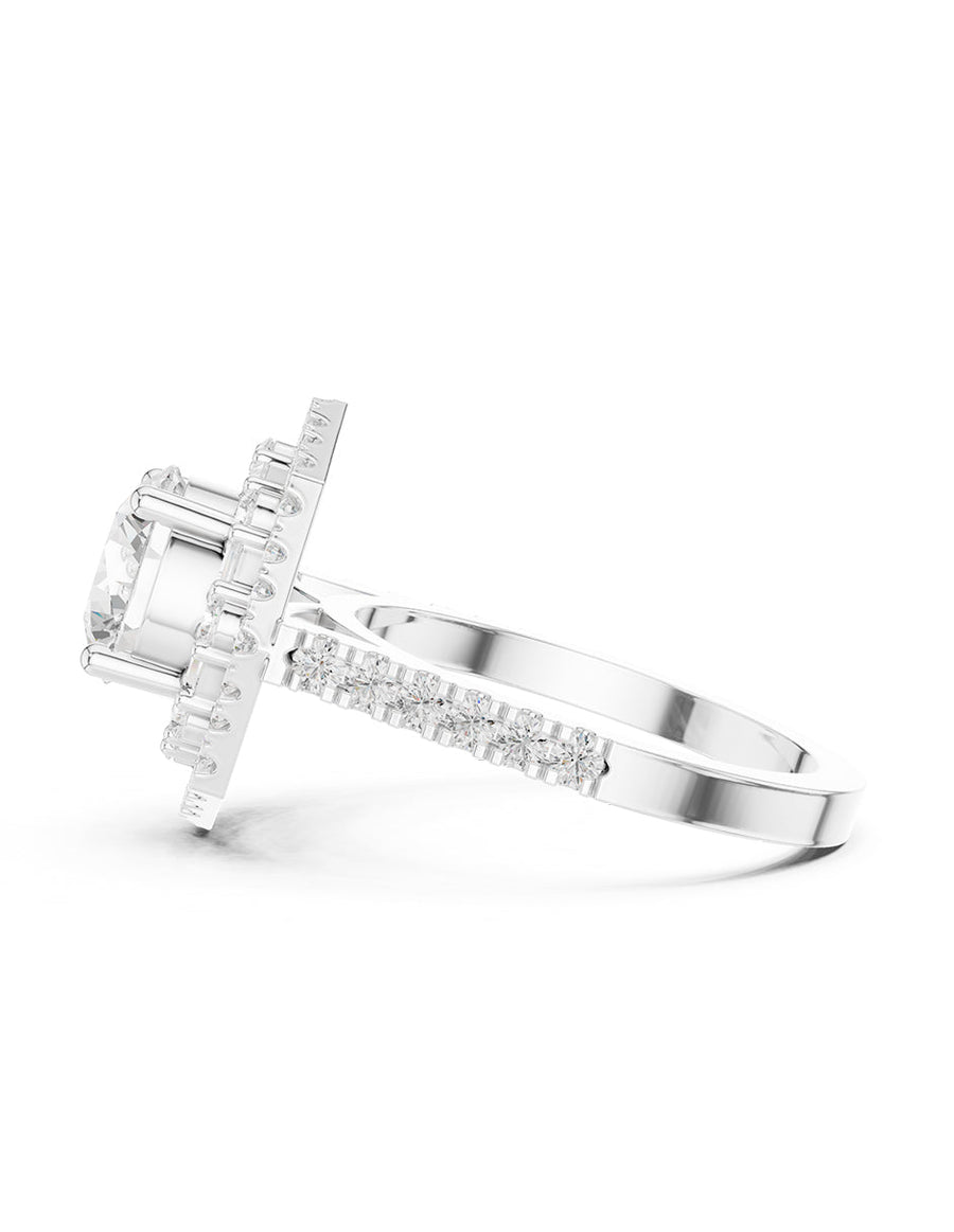 Anillo de compromiso - piedras laterales - AMORE195-RD-LG