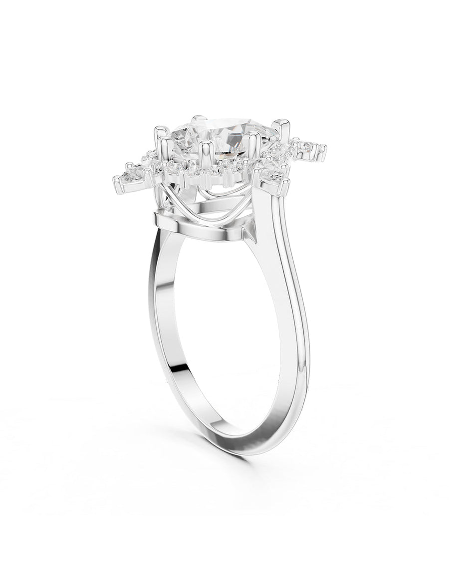 Anillo de compromiso - piedras laterales - AMORE197-OV-LG