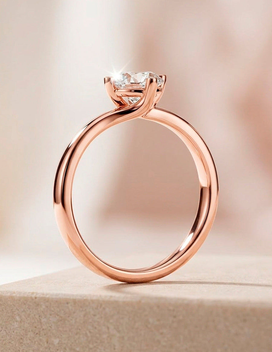 Anillo de Compromiso - solitario - AMORE2-RD-CZ