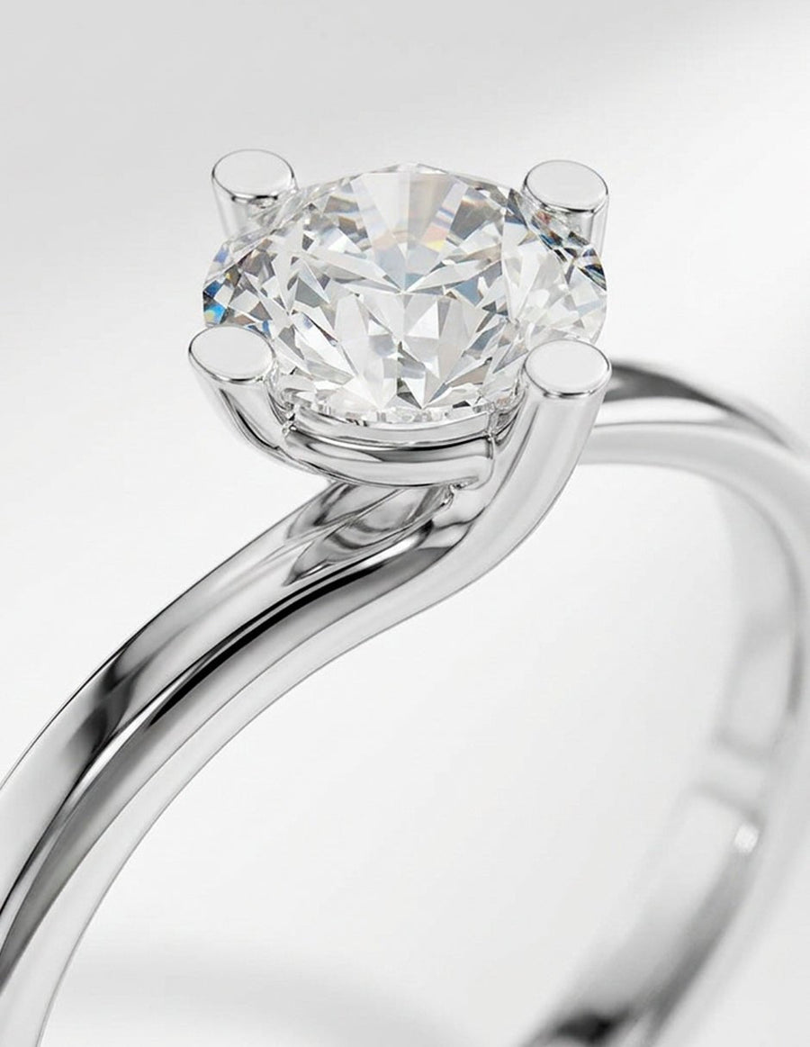 Anillo de Compromiso - solitario - AMORE2-RD-CZ