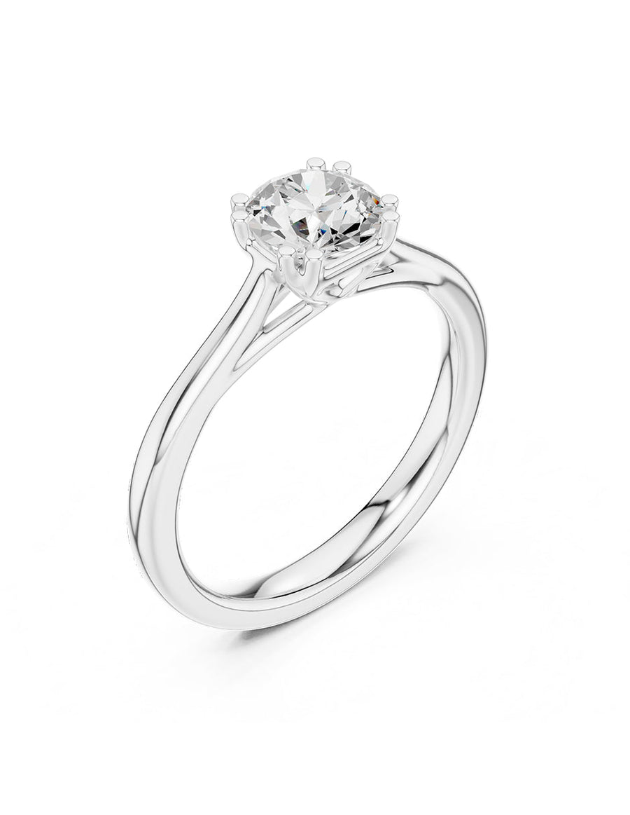 Anillo de Compromiso - solitario - AMORE20-RD-CZ
