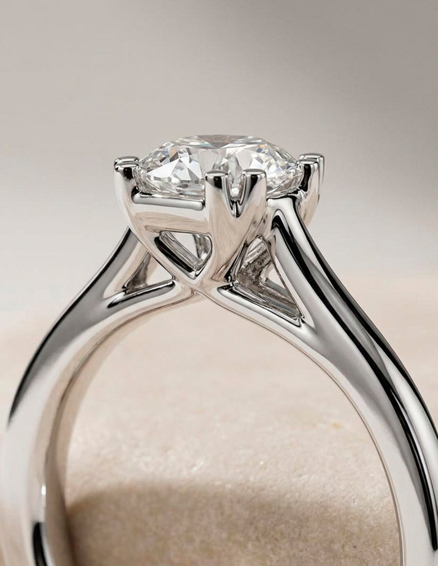 Anillo de Compromiso - solitario - AMORE20-RD-CZ