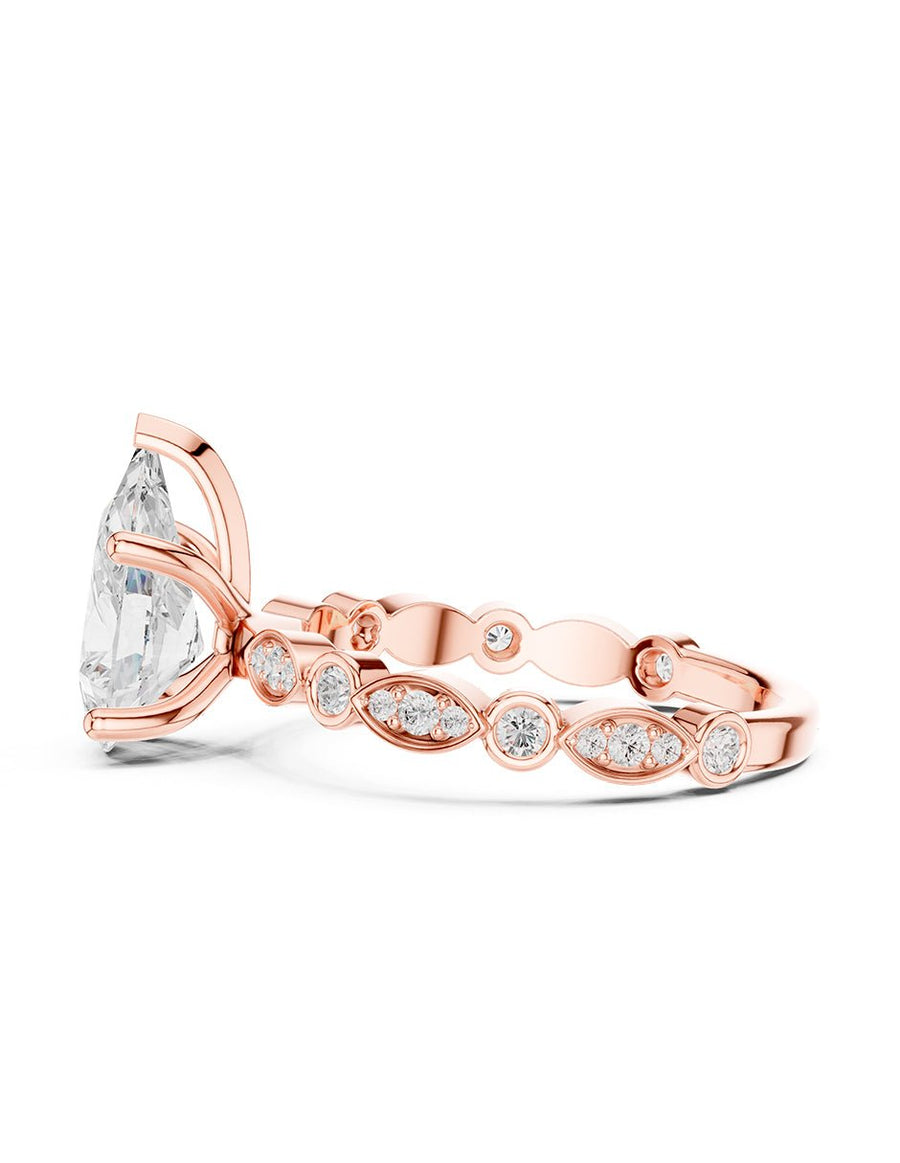 Anillo de compromiso - piedras laterales - AMORE200-PE-LG