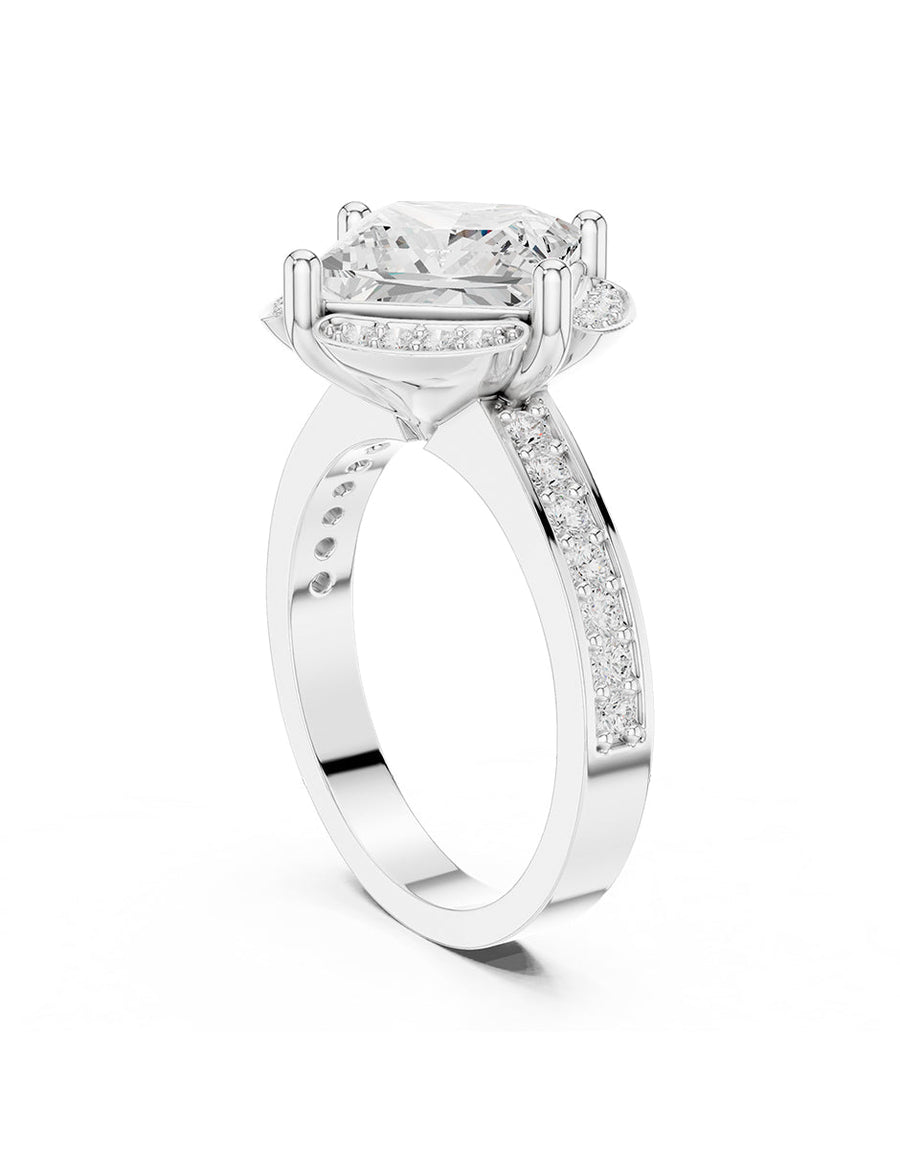 Anillo de compromiso - piedras laterales - AMORE201-PR-LG