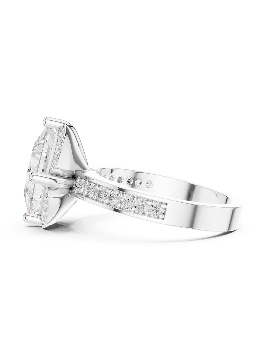 Anillo de compromiso - piedras laterales - AMORE201-PR-LG