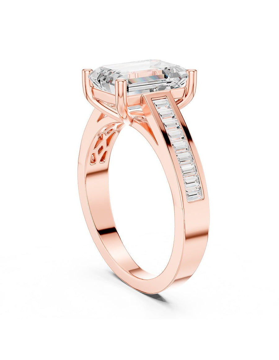 Anillo de Compromiso - piedras laterales - AMORE204-EM-CZ