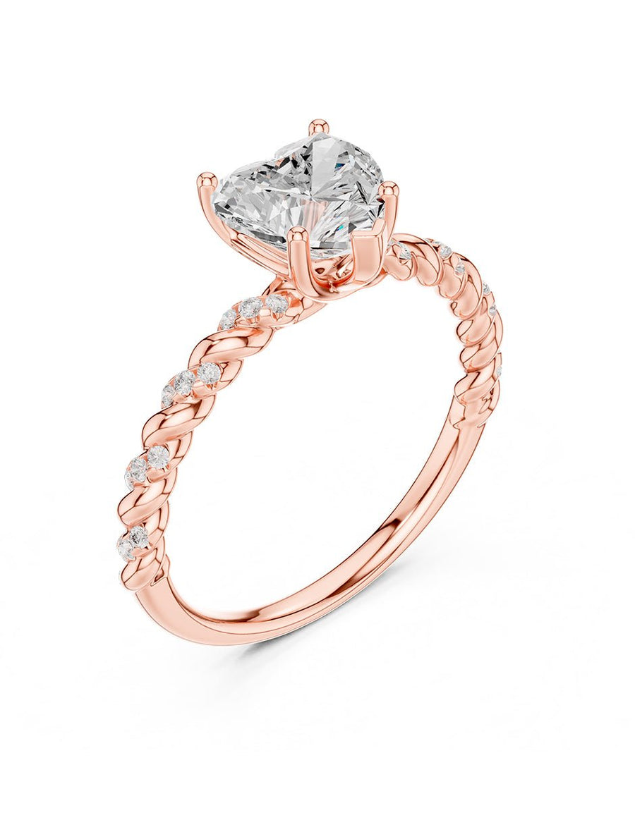 Anillo de compromiso - piedras laterales - AMORE206-HE-LG