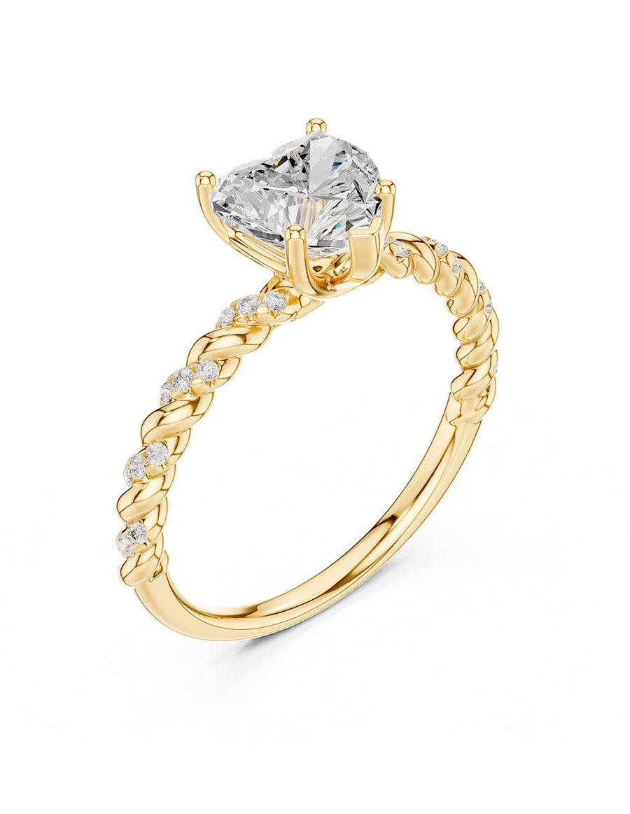 Anillo de compromiso - piedras laterales - AMORE206-HE-LG