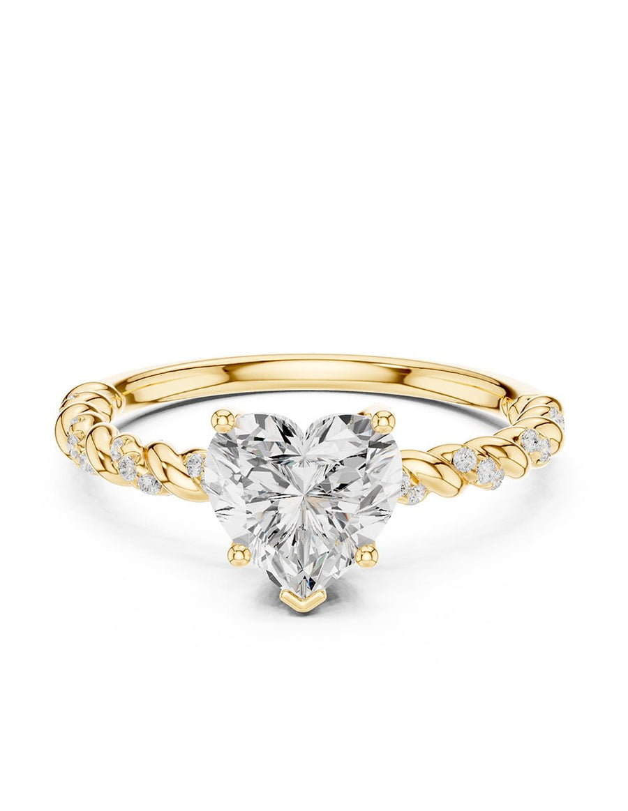 Anillo de compromiso - piedras laterales - AMORE206-HE-LG