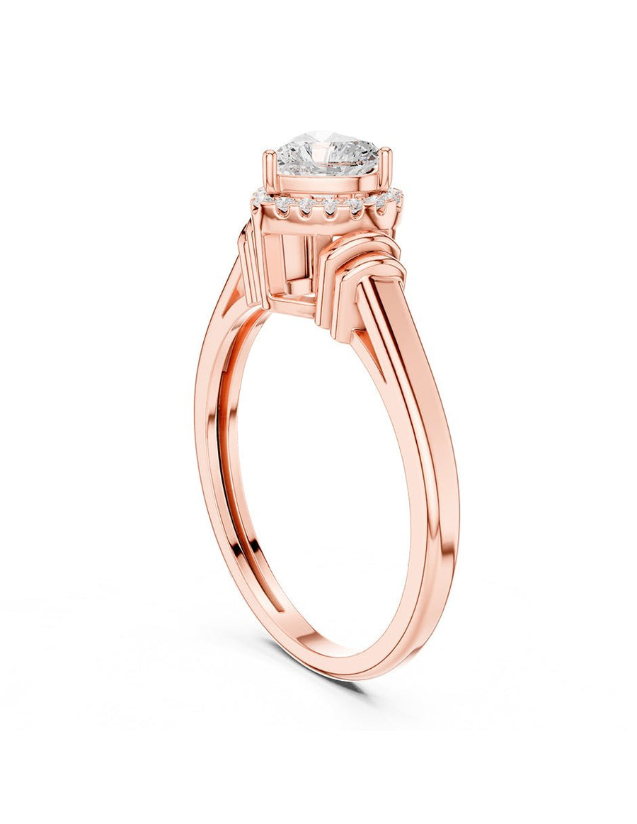 Anillo de compromiso - piedras laterales - AMORE207-HE-LG