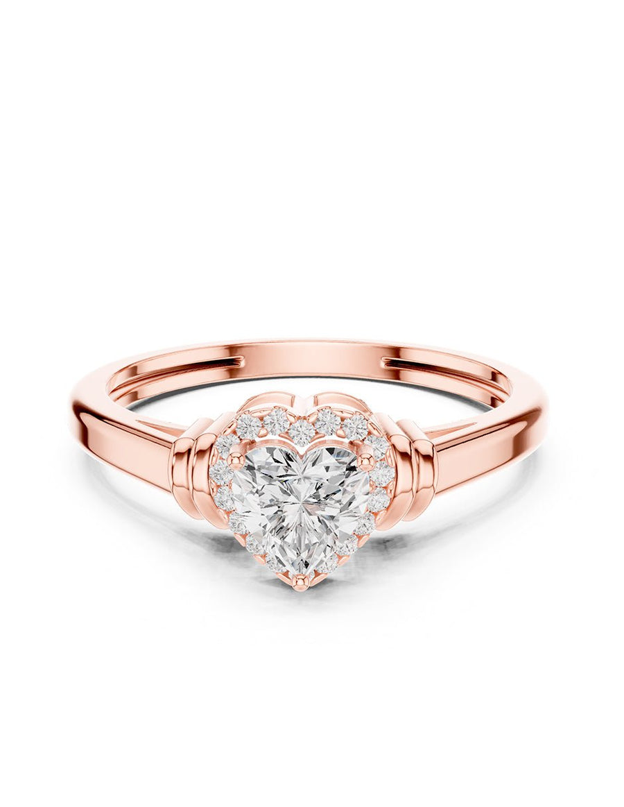 Anillo de compromiso - piedras laterales - AMORE207-HE-LG