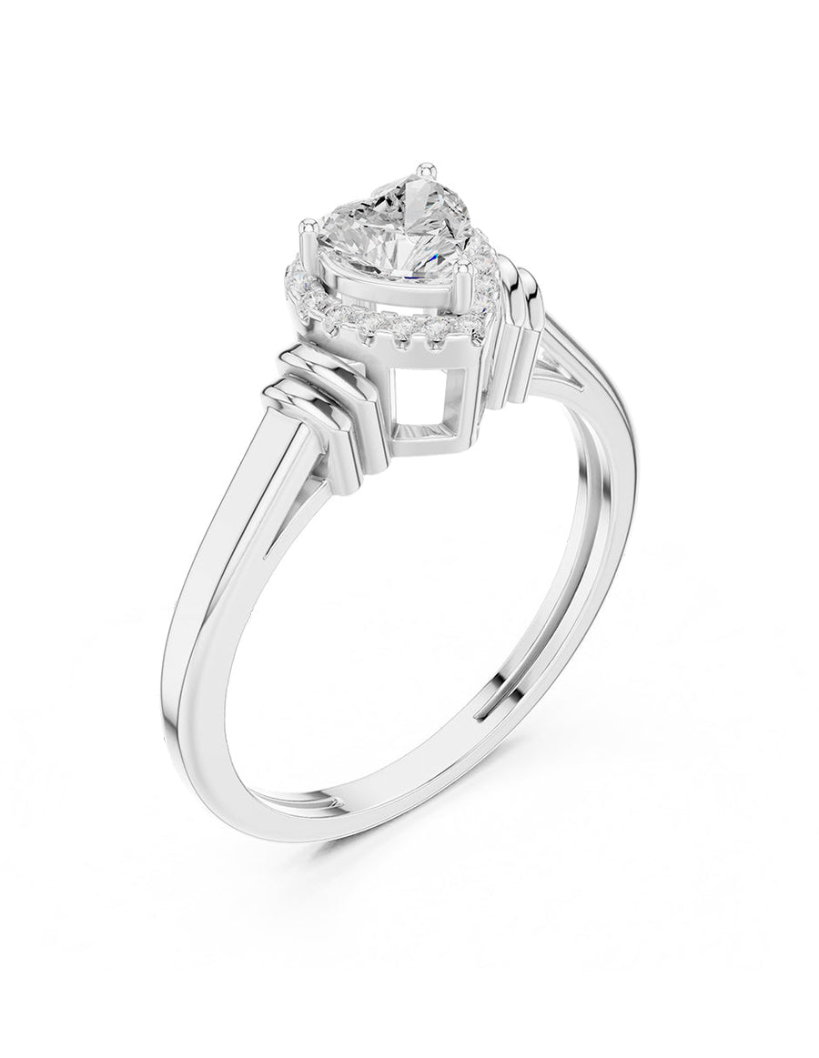 Anillo de compromiso - piedras laterales - AMORE207-HE-LG