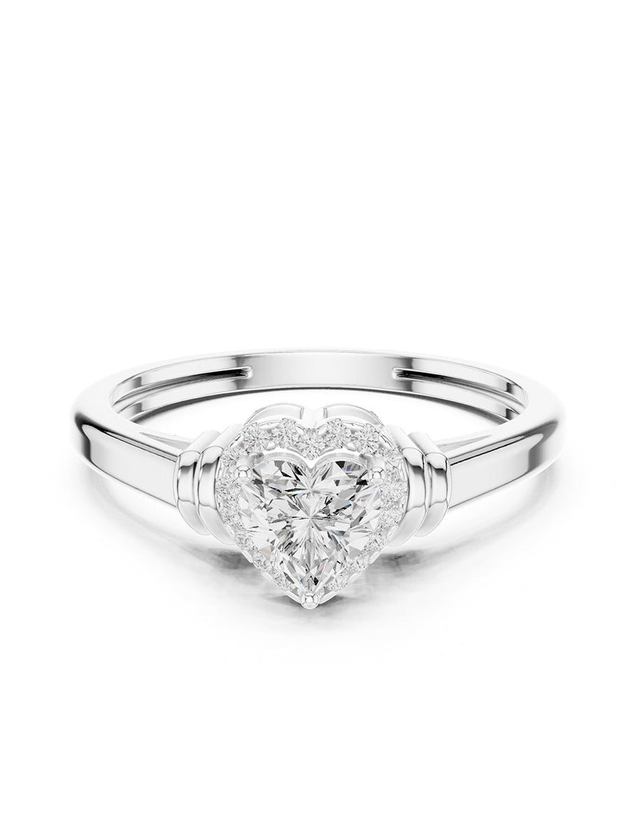 Anillo de compromiso - piedras laterales - AMORE207-HE-LG