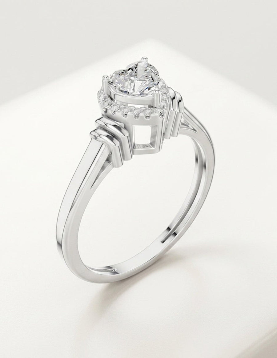 Anillo de compromiso - piedras laterales - AMORE207-HE-LG