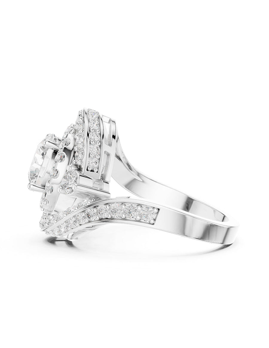 Anillo de compromiso - piedras laterales - AMORE209-RD-LG