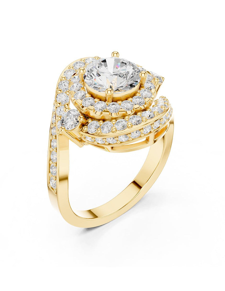 Anillo de compromiso - piedras laterales - AMORE209-RD-LG