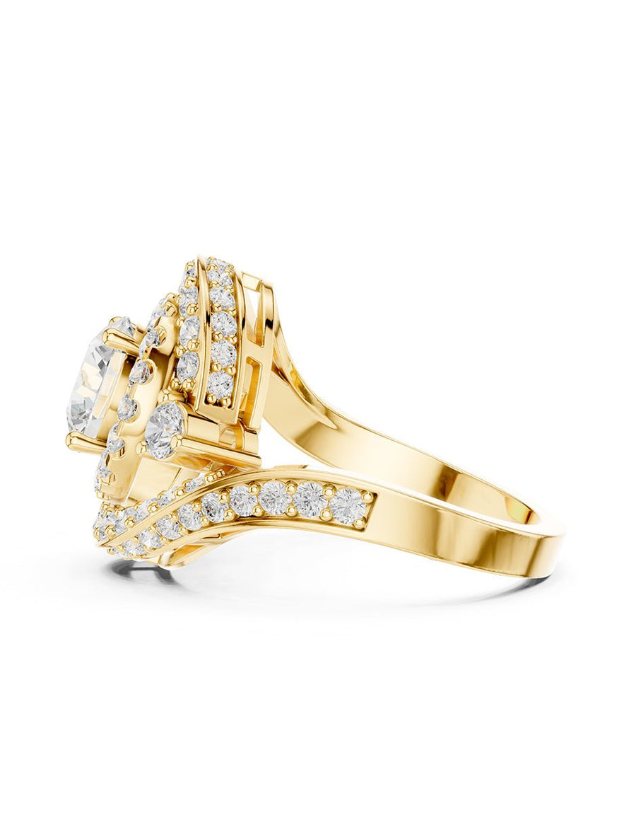 Anillo de compromiso - piedras laterales - AMORE209-RD-LG