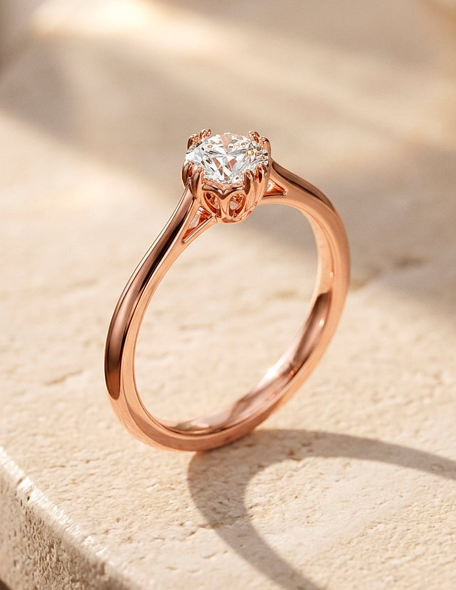 Anillo de Compromiso - solitario - AMORE21-RD-CZ