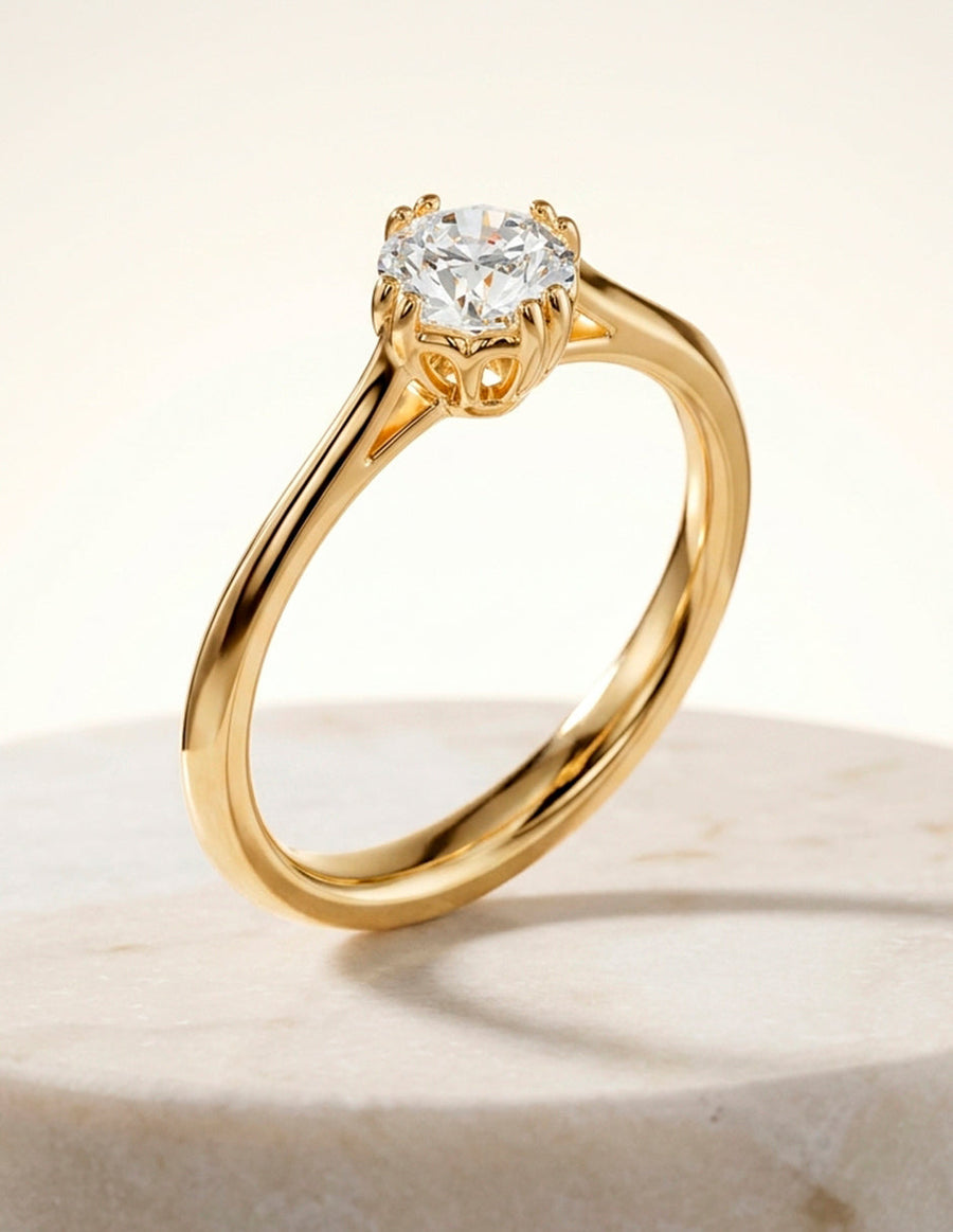 Anillo de Compromiso - solitario - AMORE21-RD-CZ