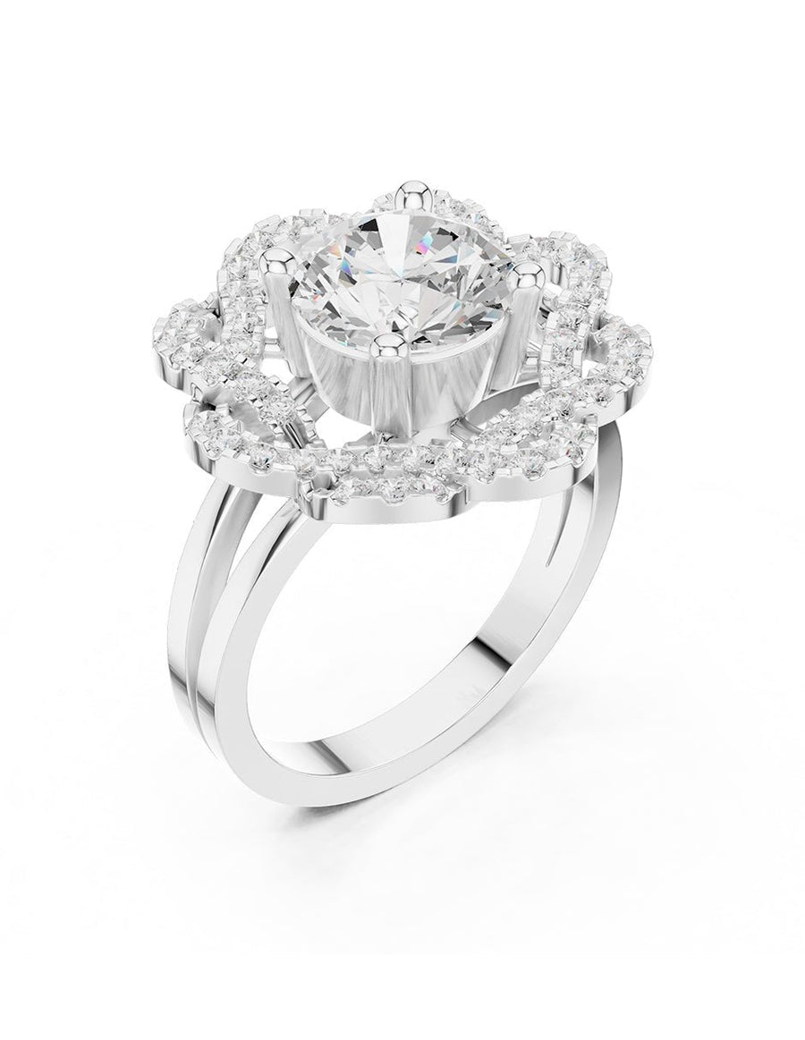 Anillo de compromiso - piedras laterales - AMORE211-RD-LG