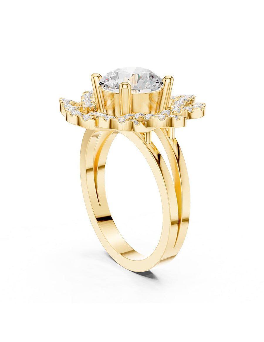 Anillo de compromiso - piedras laterales - AMORE211-RD-LG