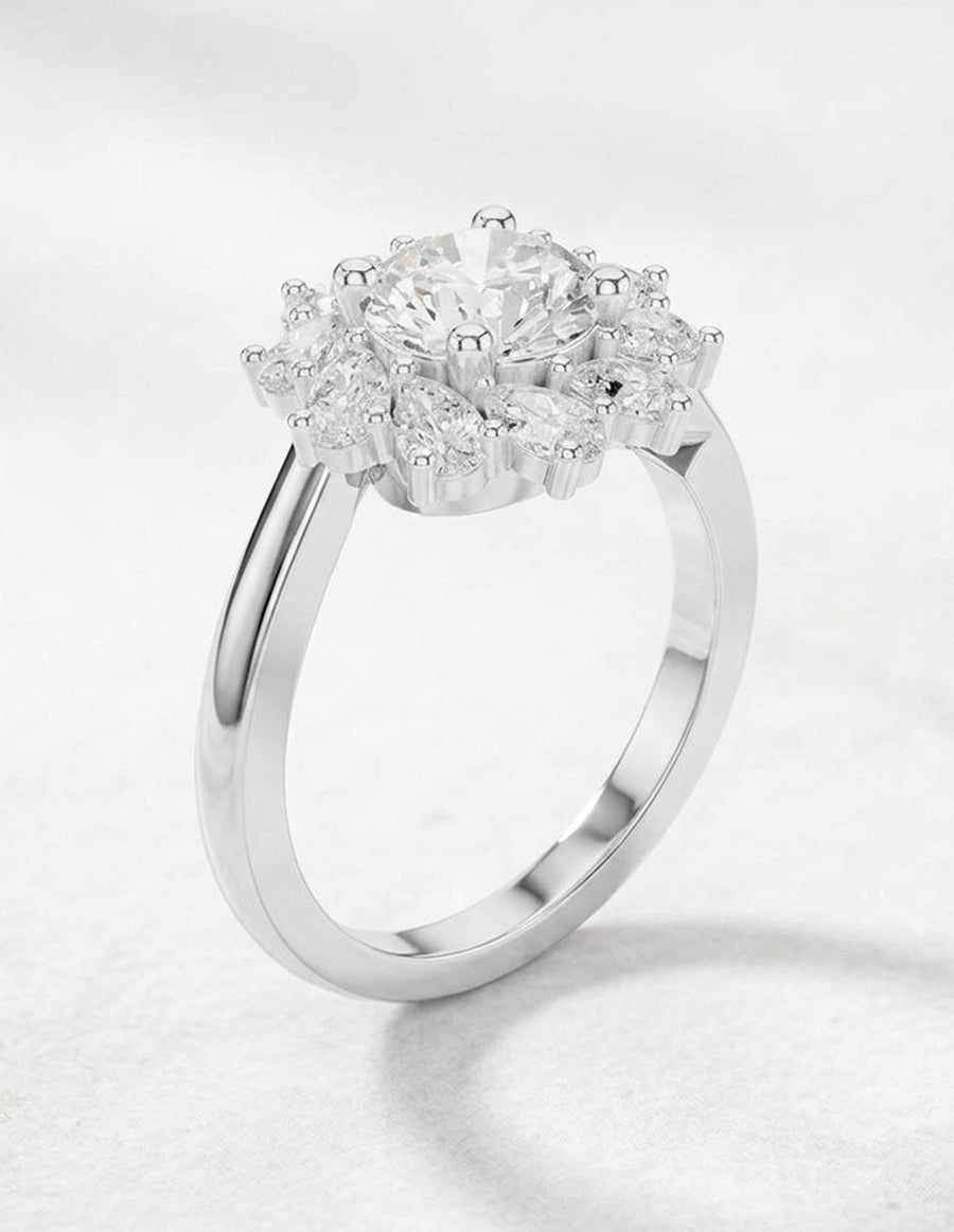 Anillo de compromiso - piedras laterales - AMORE212-RD-LG
