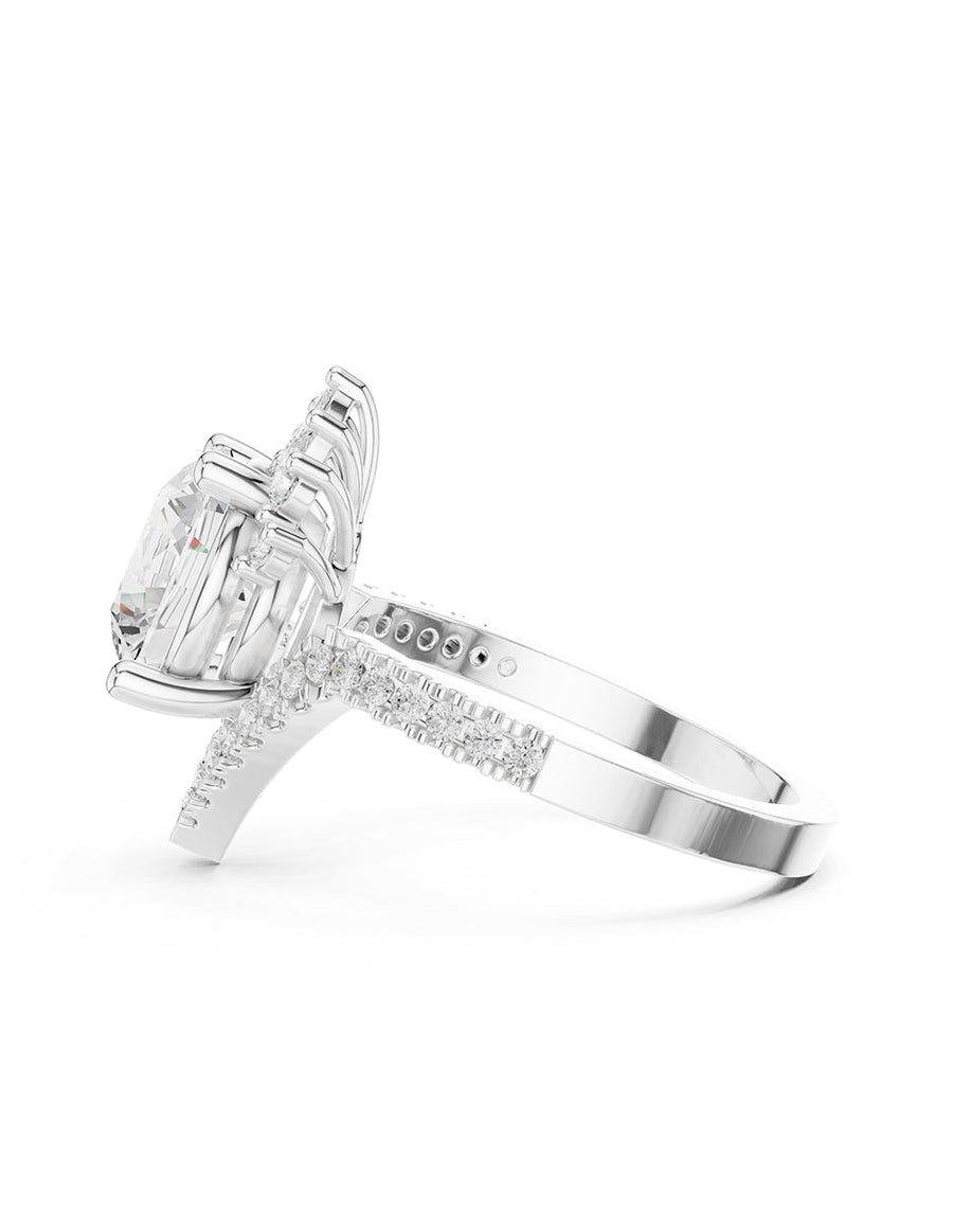 Anillo de compromiso - piedras laterales - AMORE213-RD-LG