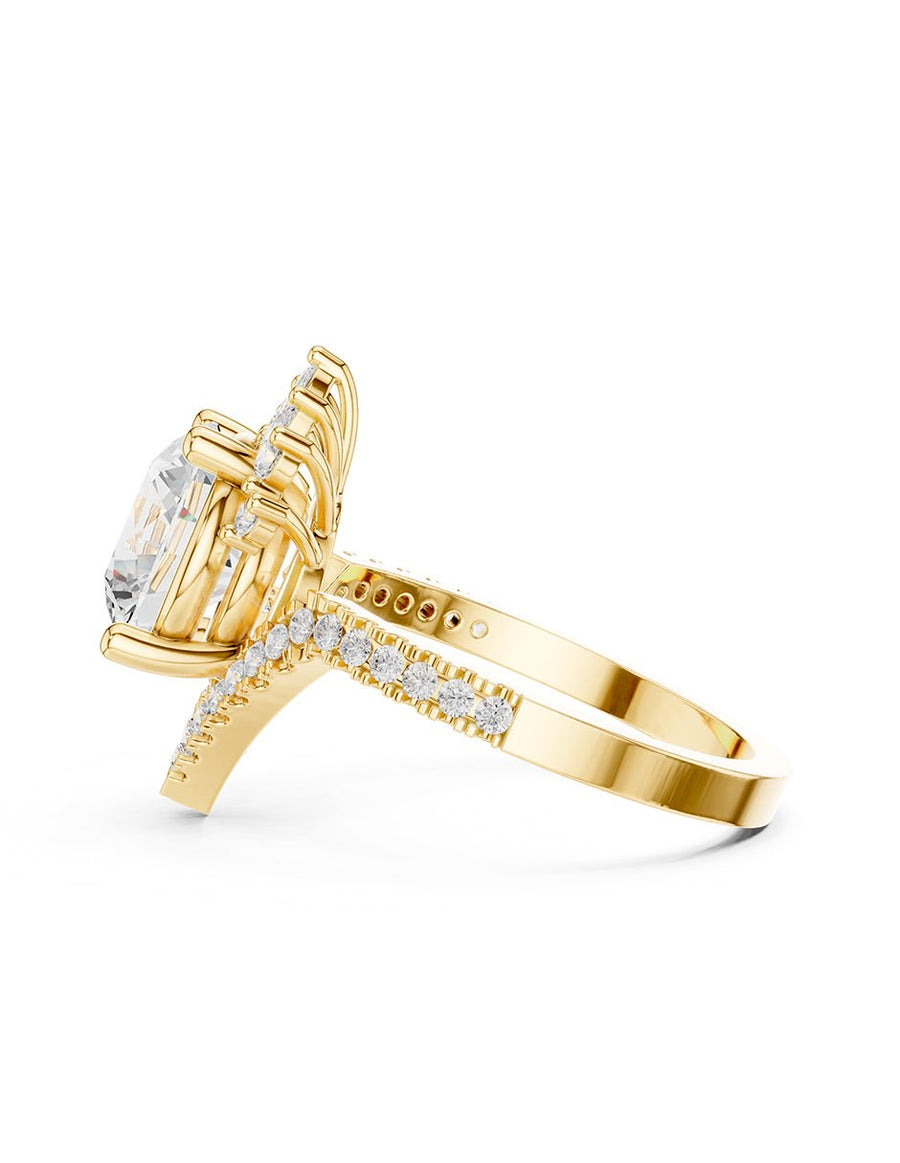 Anillo de compromiso - piedras laterales - AMORE213-RD-LG