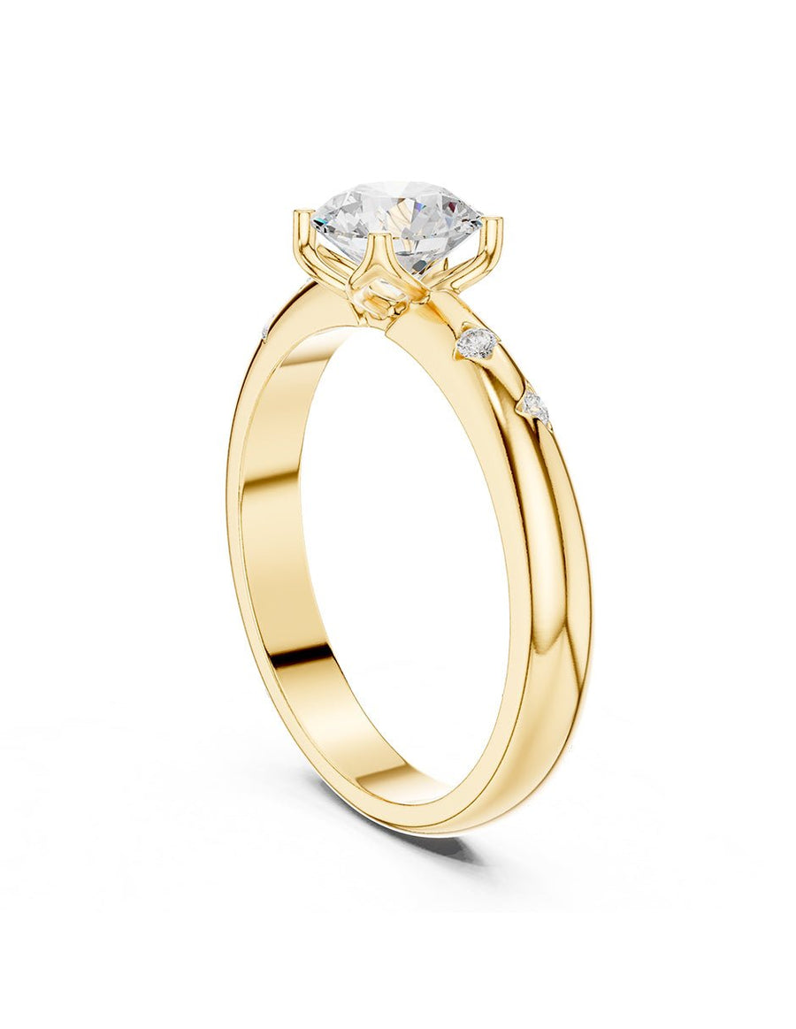 Anillo de compromiso - piedras laterales - AMORE217-RD-LG