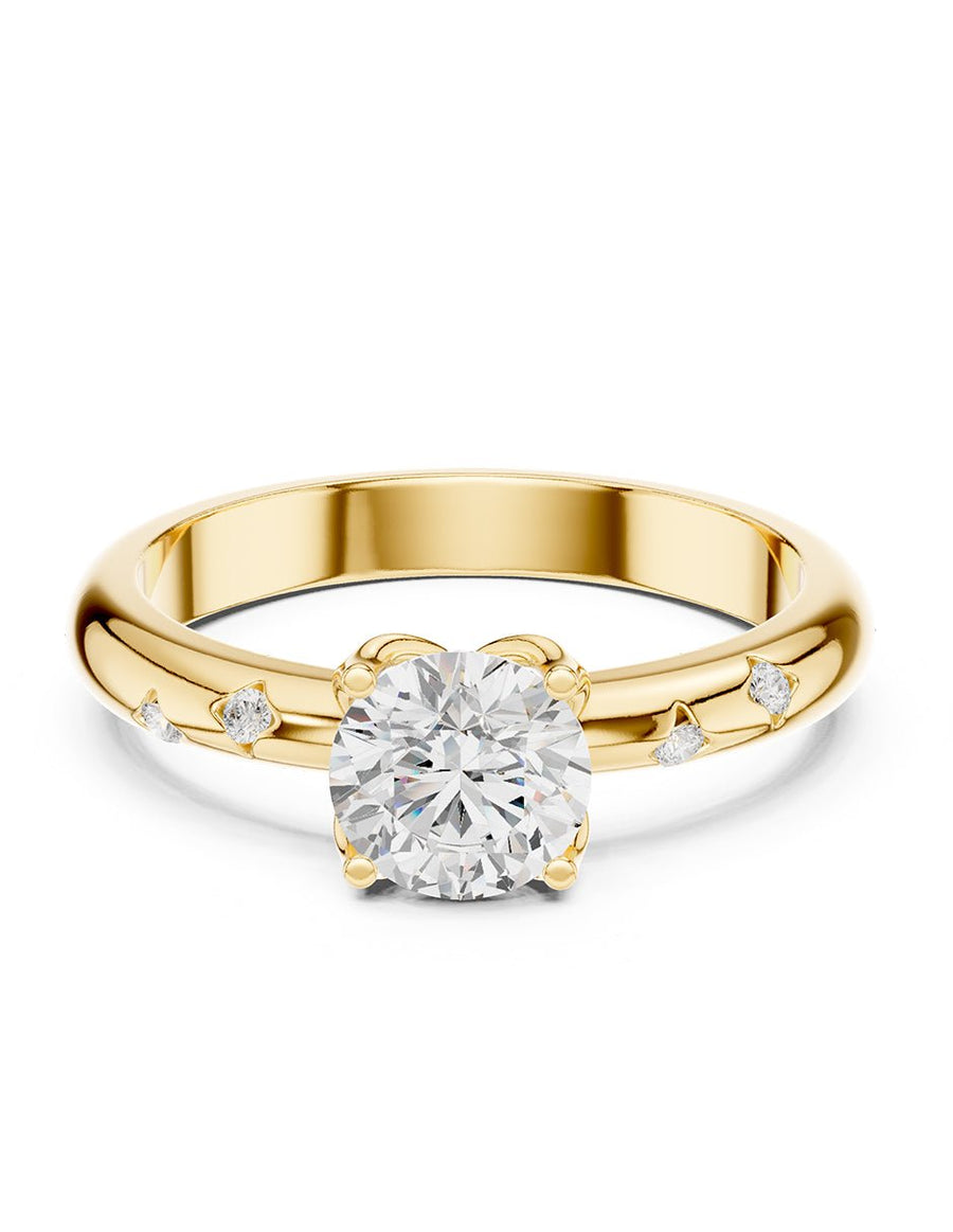 Anillo de compromiso - piedras laterales - AMORE217-RD-LG